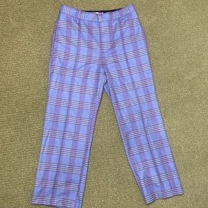 Urban outfitters women’s pants size 6 purple plaid pattern pants new with tags